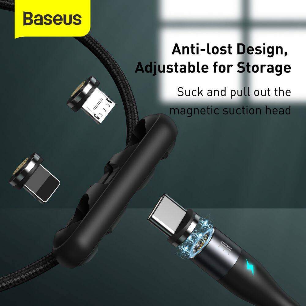 Baseus Zinc Magnetic 3-in-1 Cable Lightning/ Type-C/ Micro Fast Charge ...