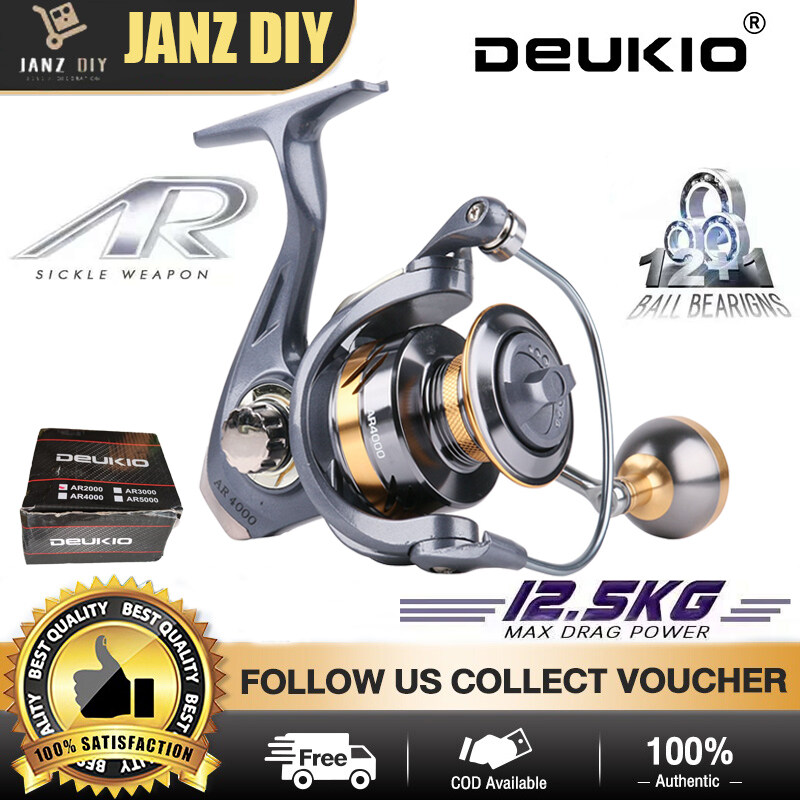 Deukio AR Spinning Reel.Size 1000-6000.Ready Stock
