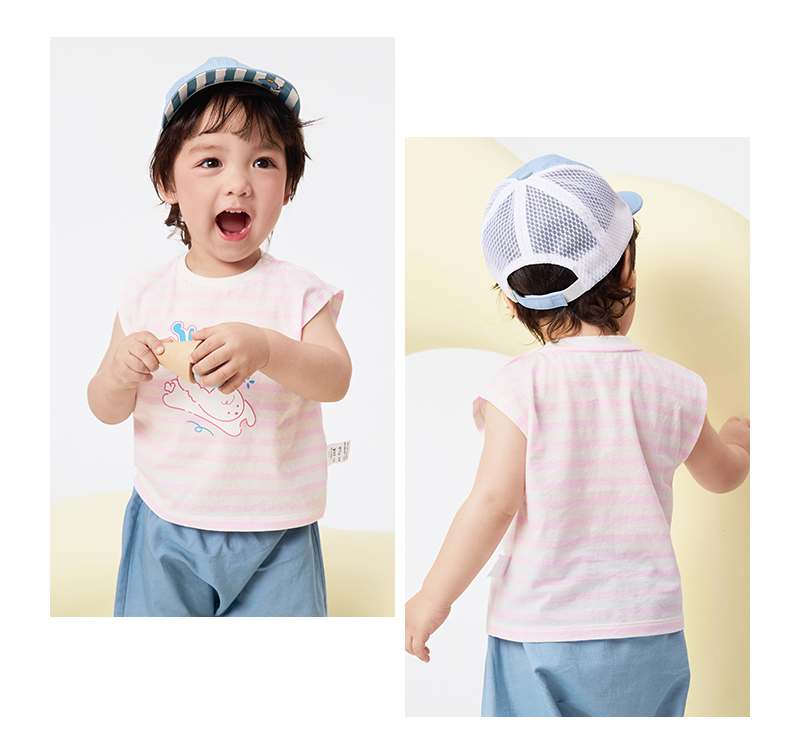 balabala Baby T-Shirt Boy And Girl Short Sleeves 2025 New Spring And Summer Sweet Trendy · v4