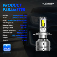Novsight N60 LED Car Headlight 9005 9006 9012 H4 H7 H11 D Series LED Headlight Bulb Kit High/Low Beam 6500K Extremely Bright 200W 40000LM Plug&Play 2Pcs 1 Year Warranty