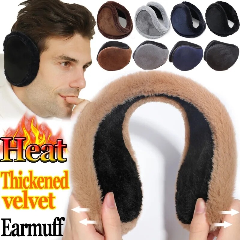 Earmuffs Windproof nam nữ của tai ấm bảo vệ dày mùa đông sang trọng lông cừu earmuff đi xe đạp ngoài trời ấm hơn bịt tai mềm