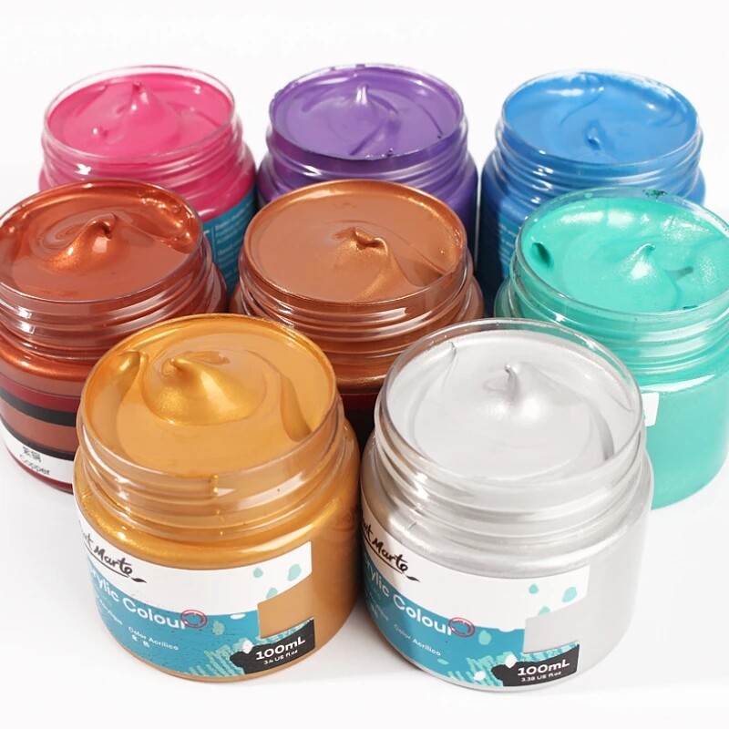 MONT marte 100ml huỳnh quang màu kim loại sơn acrylic acrylic màu vẽ tay tranh tường sắc tố không thấm nước 