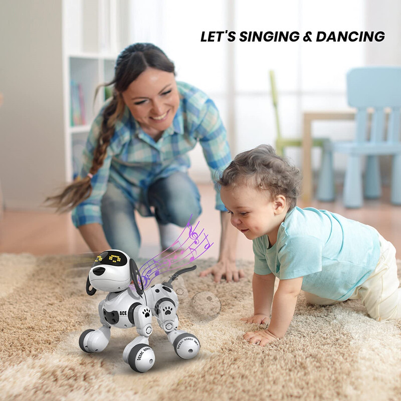 robot thú cưng điện tử bằng đá dễ thương robot bài hát phát nhạc cảm ứng 8