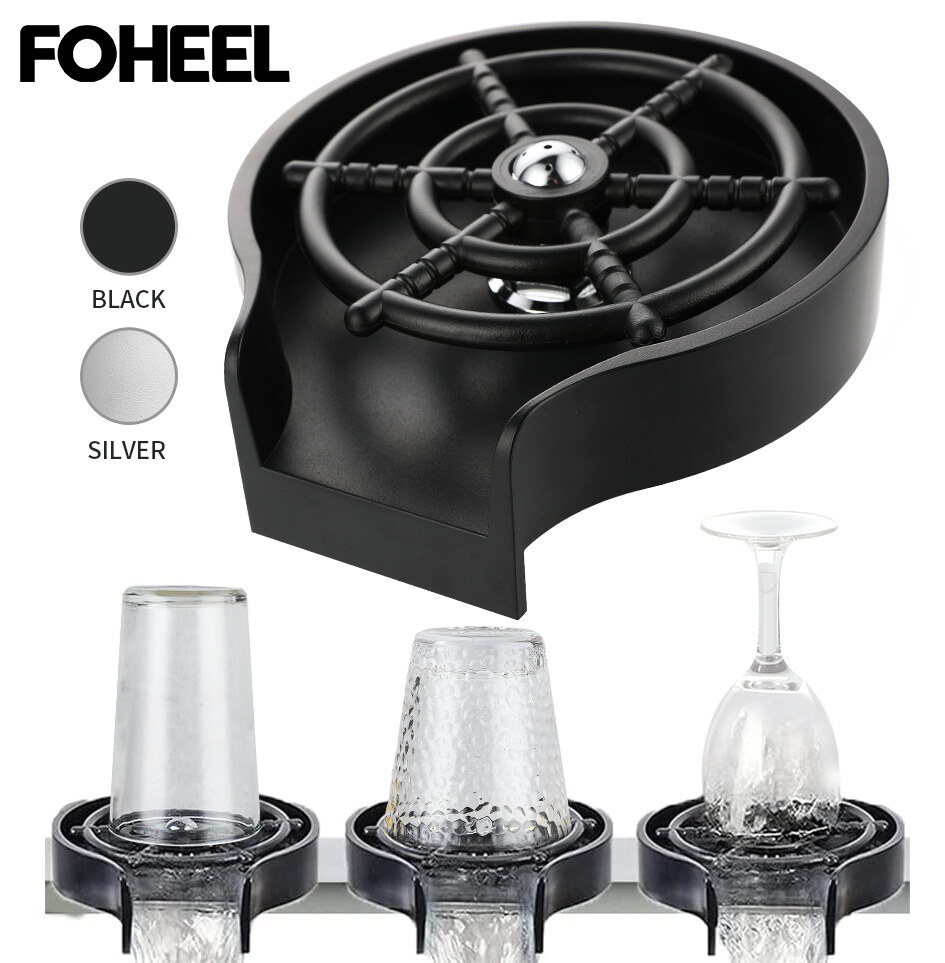 Gambar FOHEEL Glass Rinser Automatic Bar Cup Kitchen Tools   Gadgets Specialty Tools Coffee Pitcher Wash Cup Tool Kitchen Washer Good