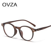 OVZA 2024 New Round Optical Glasses Frame Men Retro Eyeglasses Blue Blocking Glasses Women Vintage TR90 Frames S1274