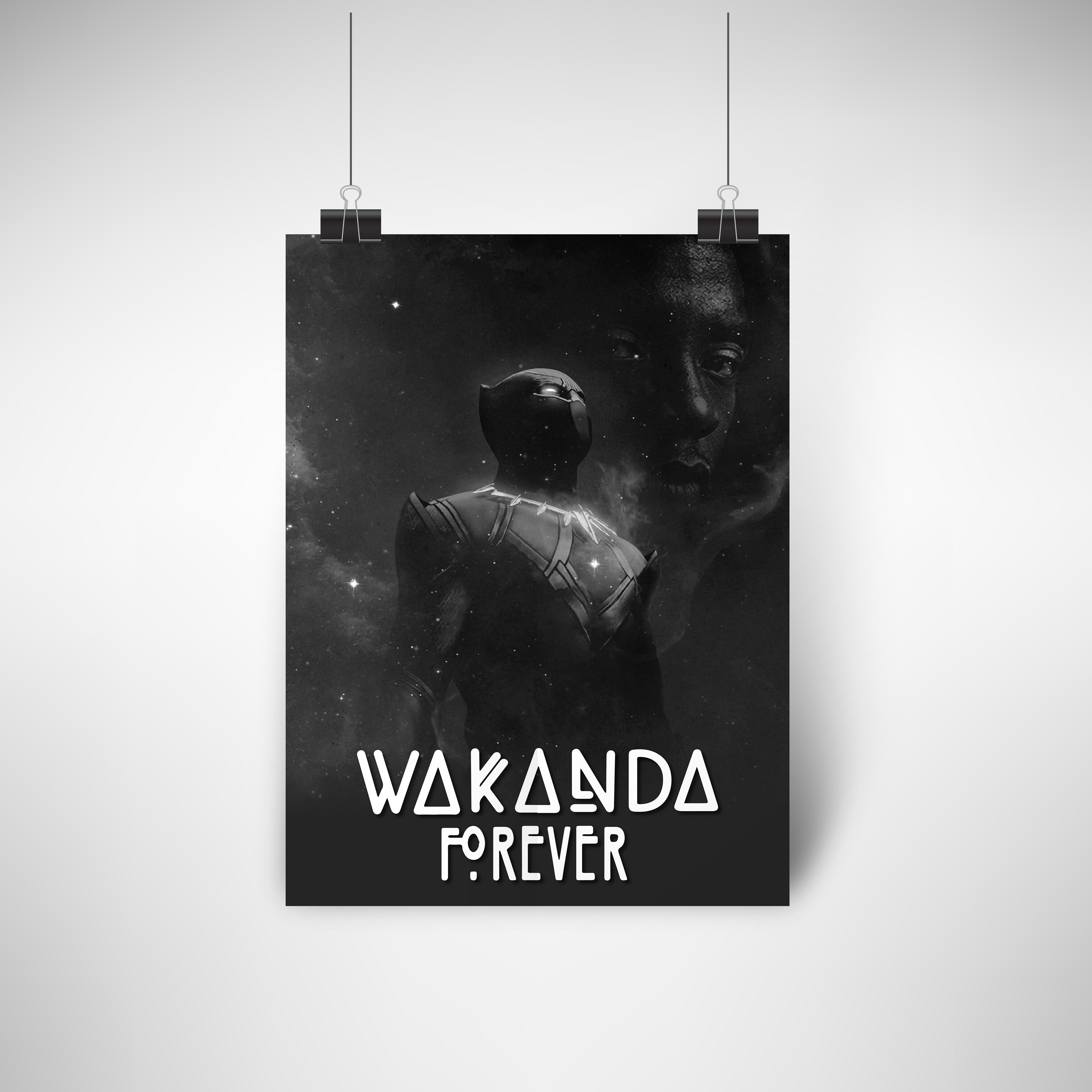 Black Panther Poster Marvel Avengers Chadwick Boseman Rip King Wakanda Forever Wallpaper Water Proof Art Collection Lazada