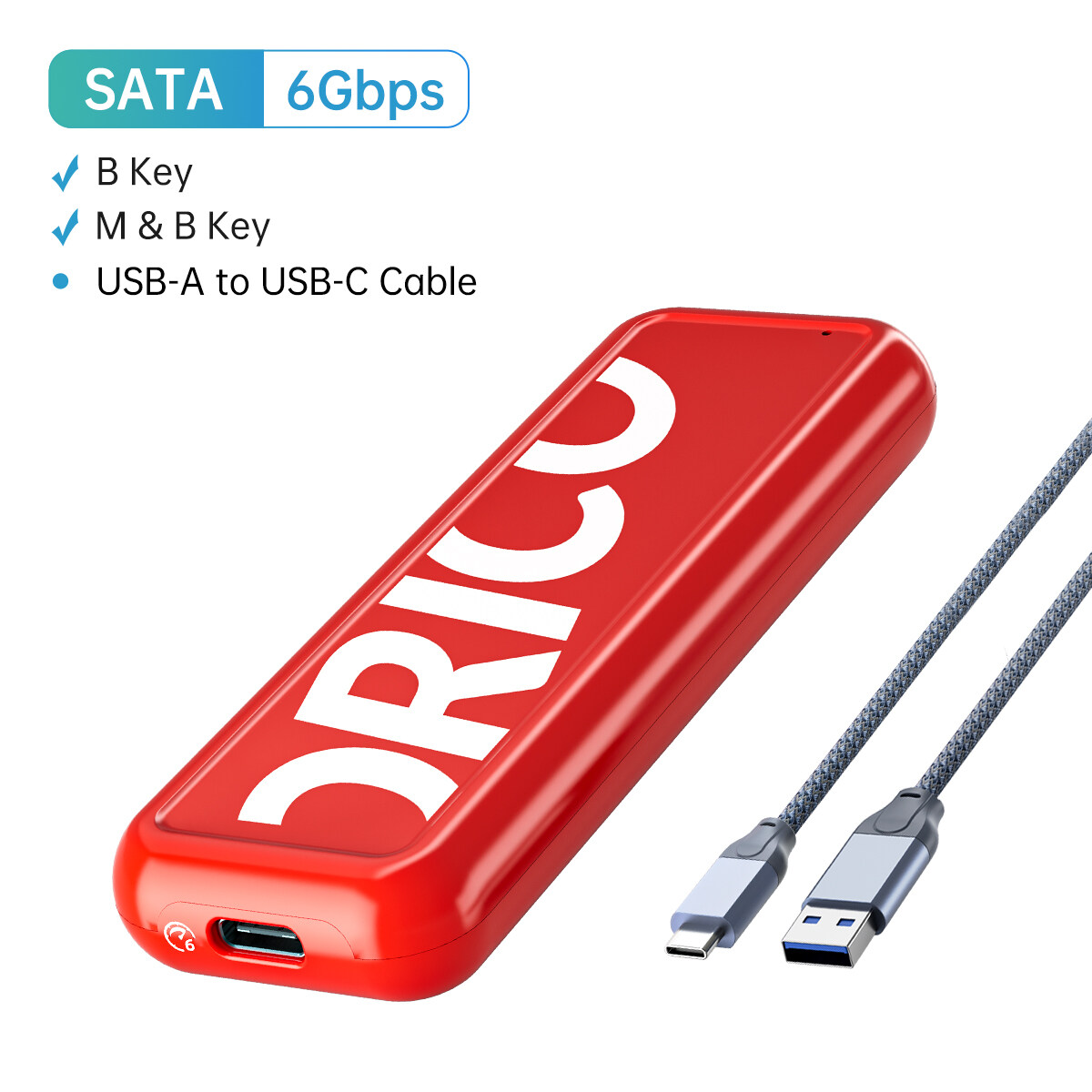 ORICO xu hướng mới M2 NVME SSD bao vây 6Gbps 10Gbps USB 3.2 Gen 2 Loại C M.2 Vỏ đựng ổ SSD cổ điển đ
