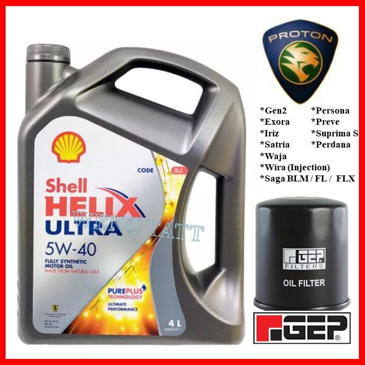 Super Shell Super 5w40 4L Fully Synthetic Engine Oil Minyak Hitam Enjin Kereta car Proton x70, Volvo, Benz, Toyota Car