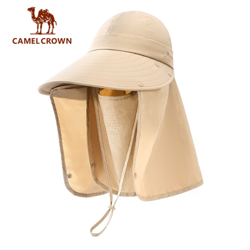 CAMEL CROWN Full Face Sunscreen Sun Hat Women 6-in-1 Detachable Fisherman's Hat Face & Neck All-in-One Shade Hiking Hat - ยี่ห้อ Camel Crown ราคา 528 บาท*ส่งฟรี