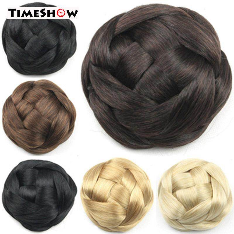 Timeshow Synthetic Scrunchie Hair Chignon Bun Donut Braided