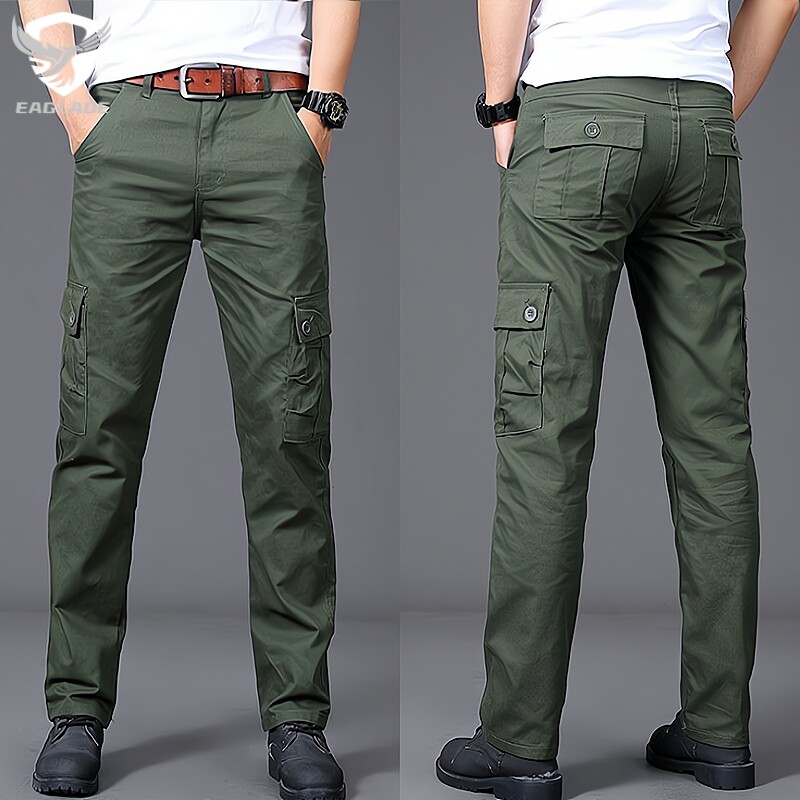  Quần dài EAGLADE 1699 cotton 100% ống suông phối 6 túi thời trang dành cho nam cỡ 28 -40 B02 