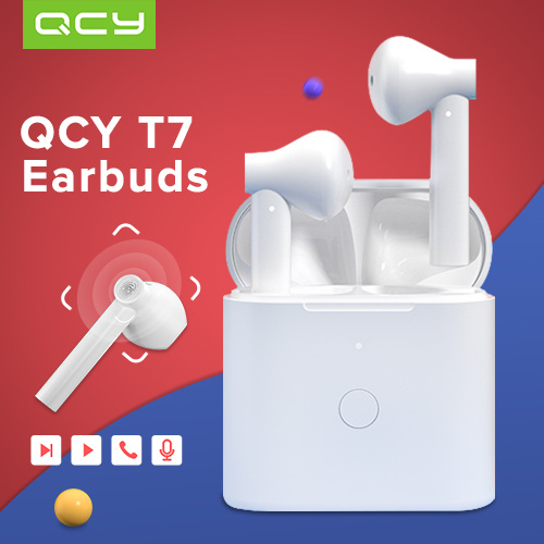 QCY T7 Wireless Bluetooth Headphones V5.0 Touch Control Earphones Stereo HD  talking with Mic - Cut Price online shopping