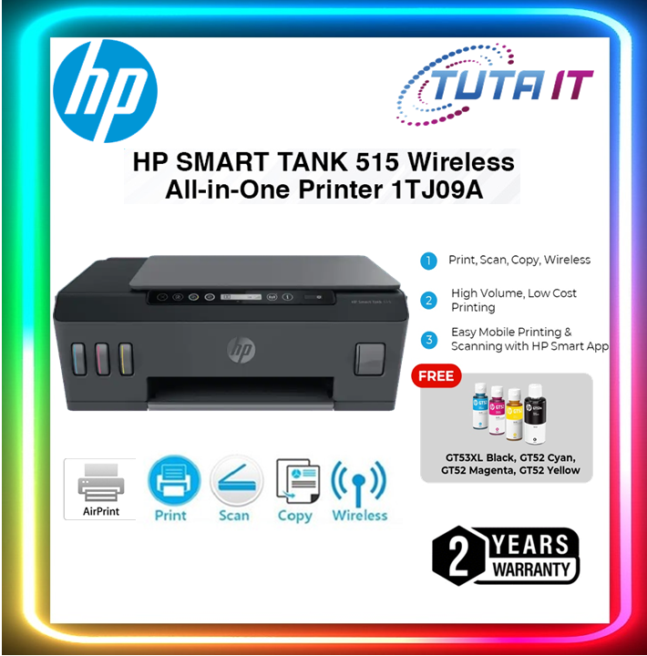 Ready stock]HP Smart Tank 515 Wireless All-in-One Printer | Lazada