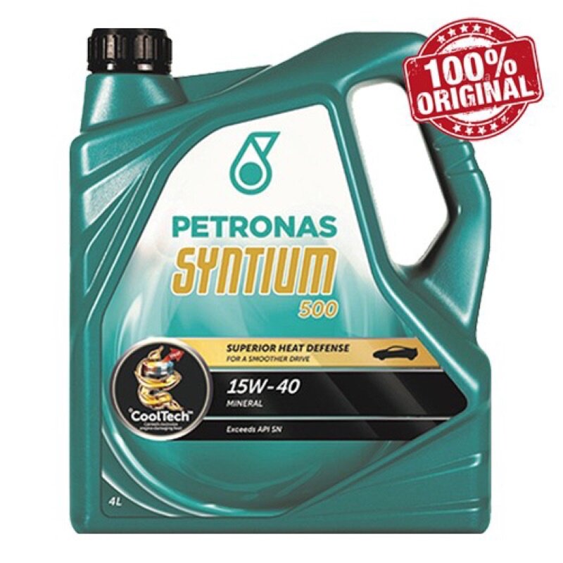 B162I168 Petronas Syntium 500 15W40 Engine Oil 4 liter For Proton , Perodua , Honda , Toyota , Mazda , Hyundai , Kia , Lexus