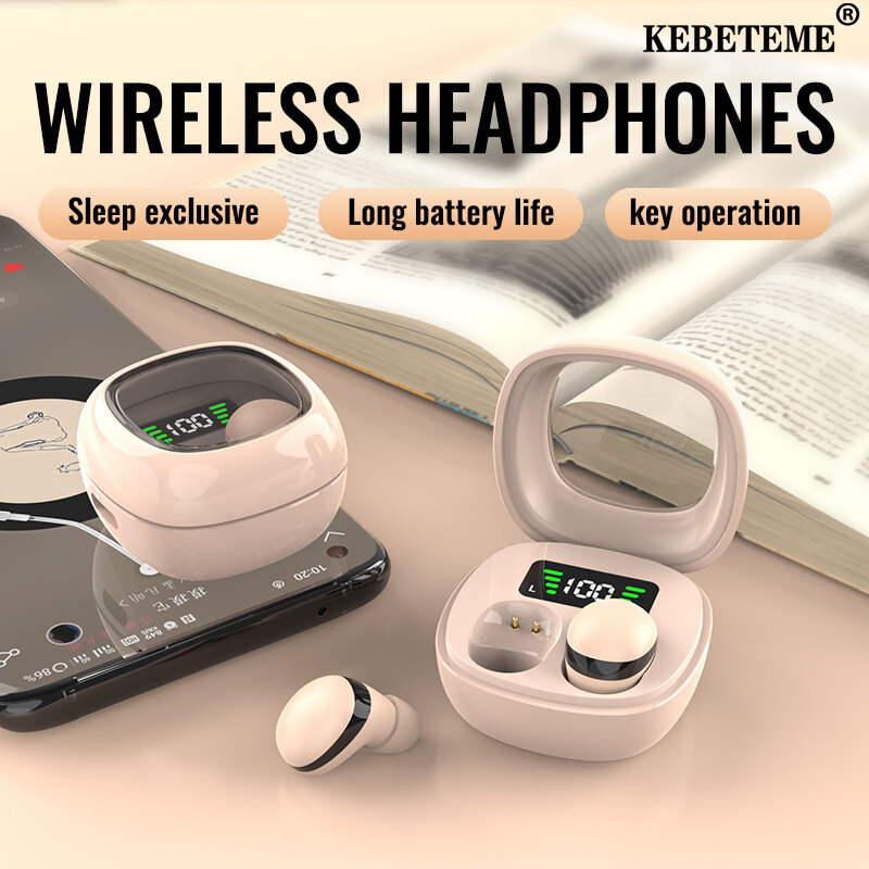 Kebememe nhỏ vô hình tai nghe bluetooth không dây 5.3 Tai nghe Tai nghe giảm tiếng ồn
