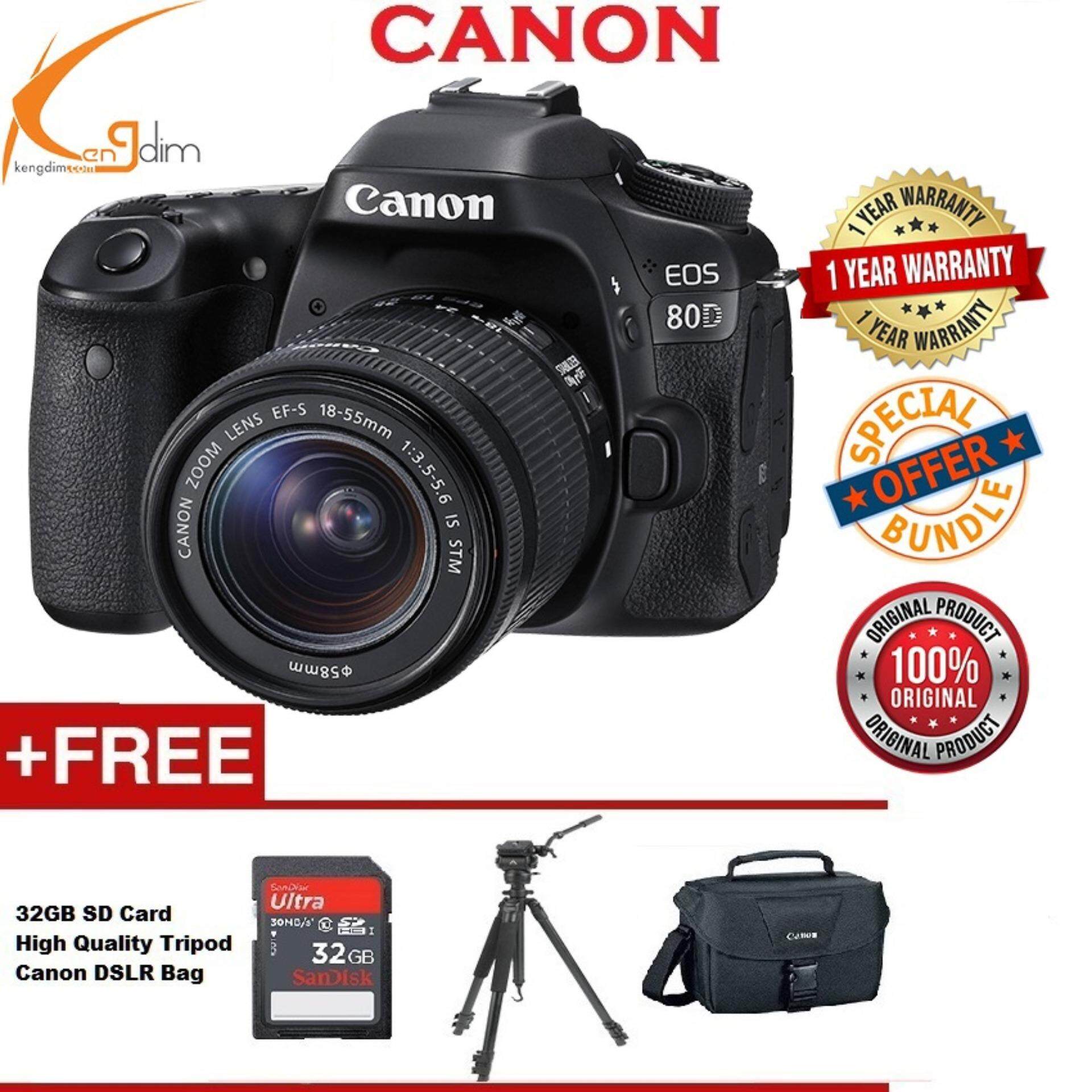 Canon Eos 80d Dslr Camera Body Only Canon Malaysia 3 Years Wty Lazada