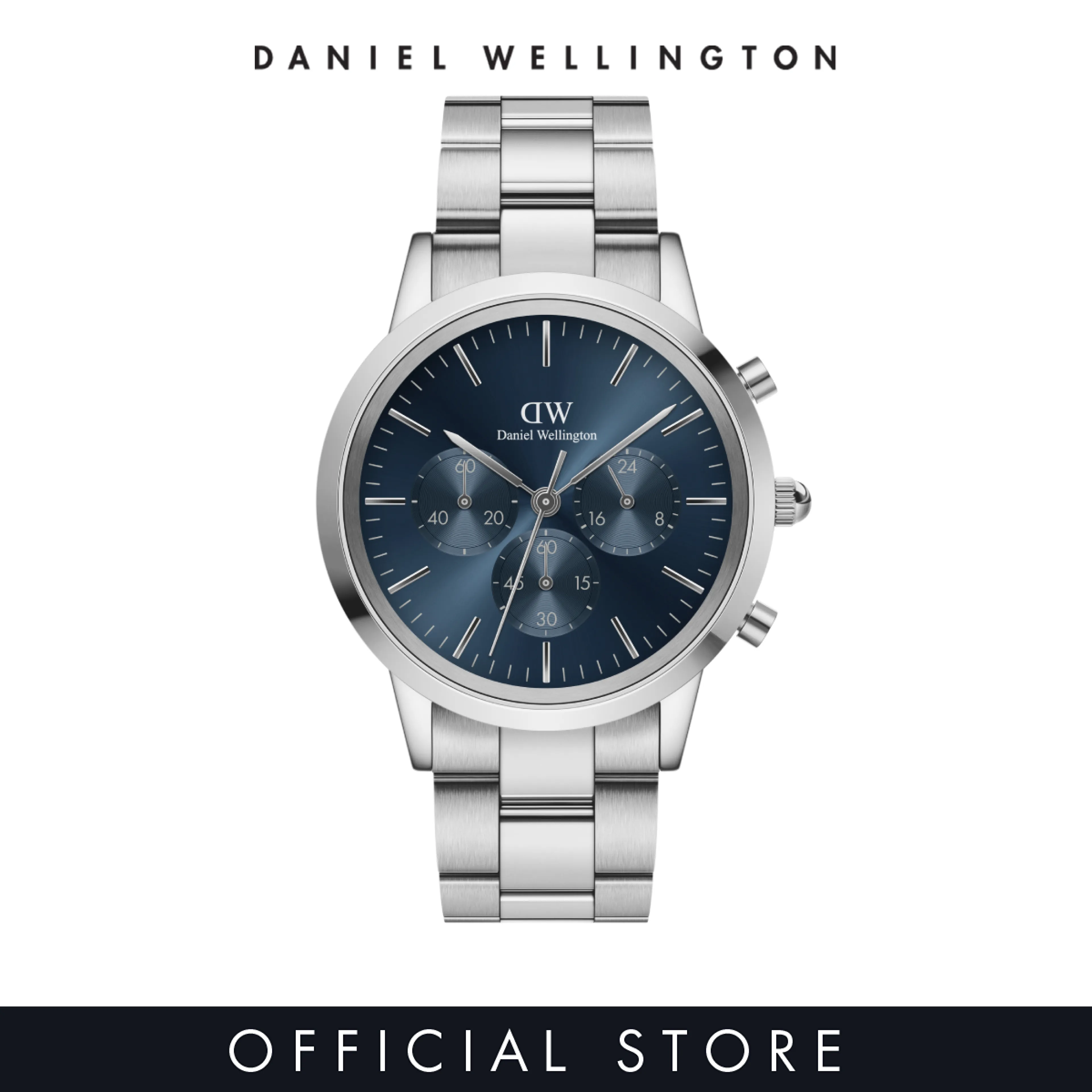 Daniel Wellington Iconic Chronograph 42mm Link Silver Arctic