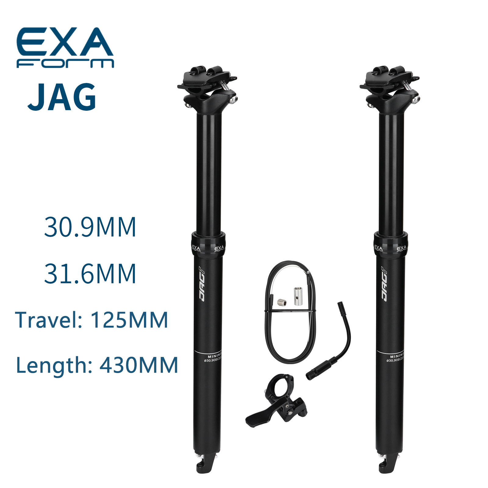 Ks exaform jag ống nhỏ giọt thủy lực cho xe đạp leo núi trụ yên xe leo núi điều khiển cáp trong 125mm 30.9/31.6mm du lịch phụ kiện xe đạp ống nhỏ giọt