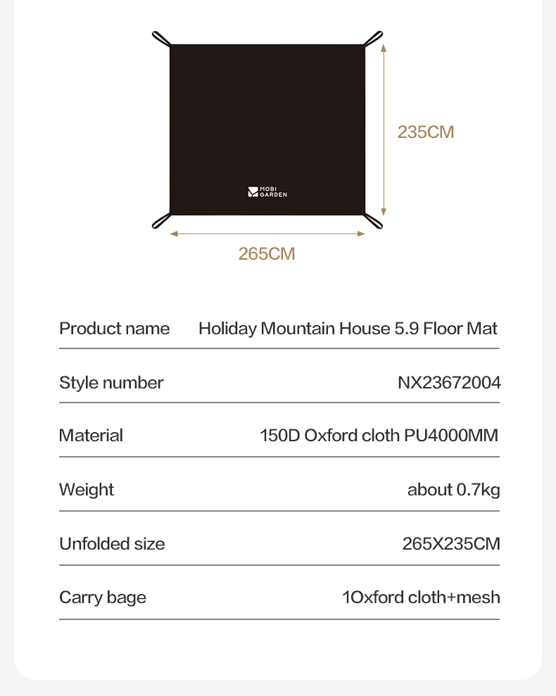 MOBI GARDEN Camping Instant Tent Automatic Tent Large Space Waterproof Picnic Outdoor · v49