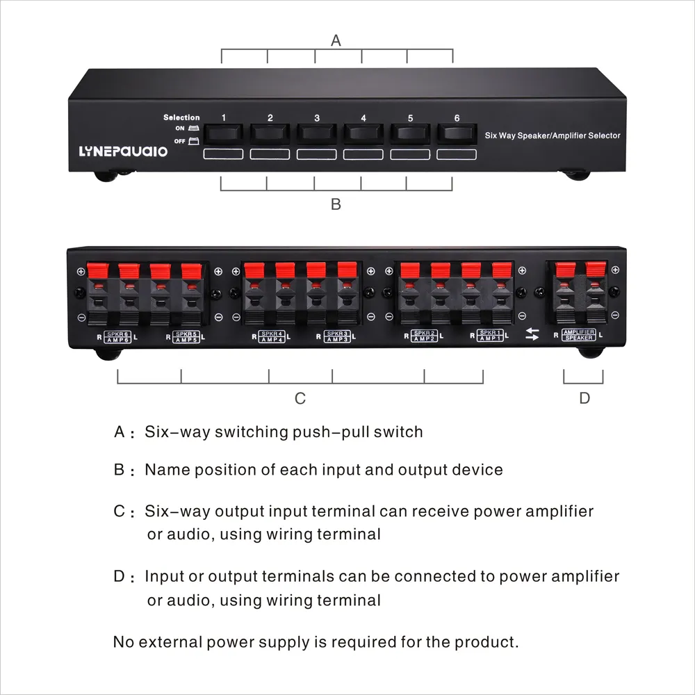 6 channel speaker amplifier