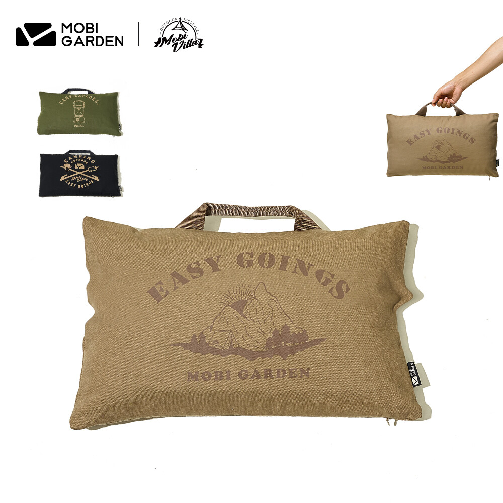 MOBI GARDEN Exquisite Camping Equipment Accessories Storage Bag Portable Single Sleeping Pillow Case Comfortable Cotton Canvas Pillow Case ราคา 311 บาท*ส่งฟรี