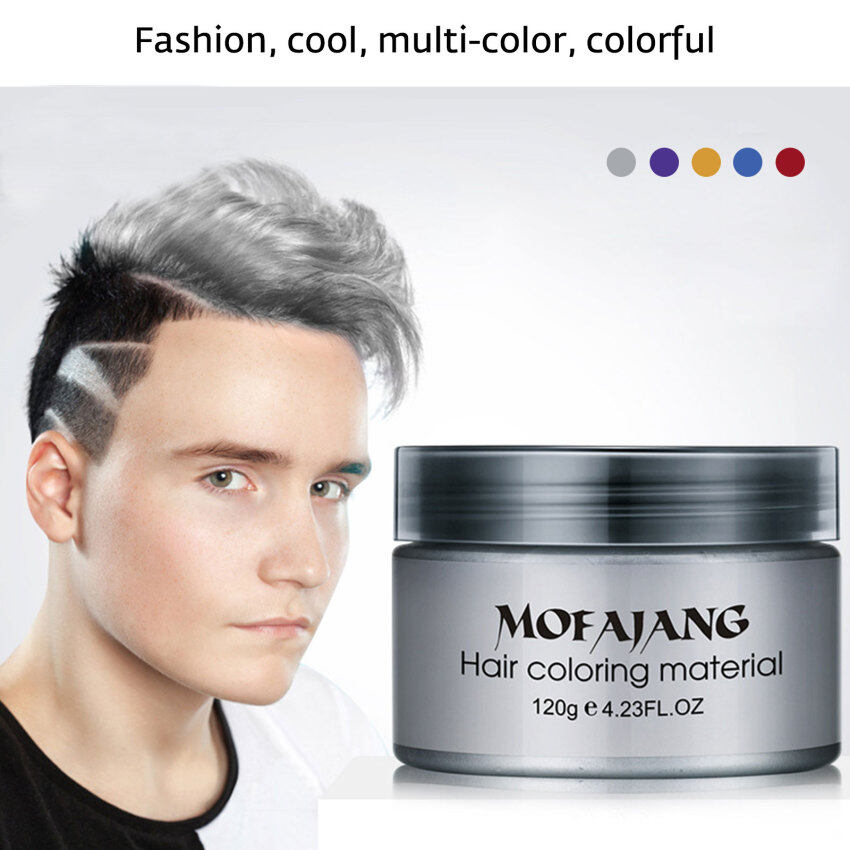 Mofajang Color Hair Wax Styling Pomade Silver Grandma Grey Disposable  Natural Hair Strong Gel Cream Hair Dye For Women Men | Lazada Singapore