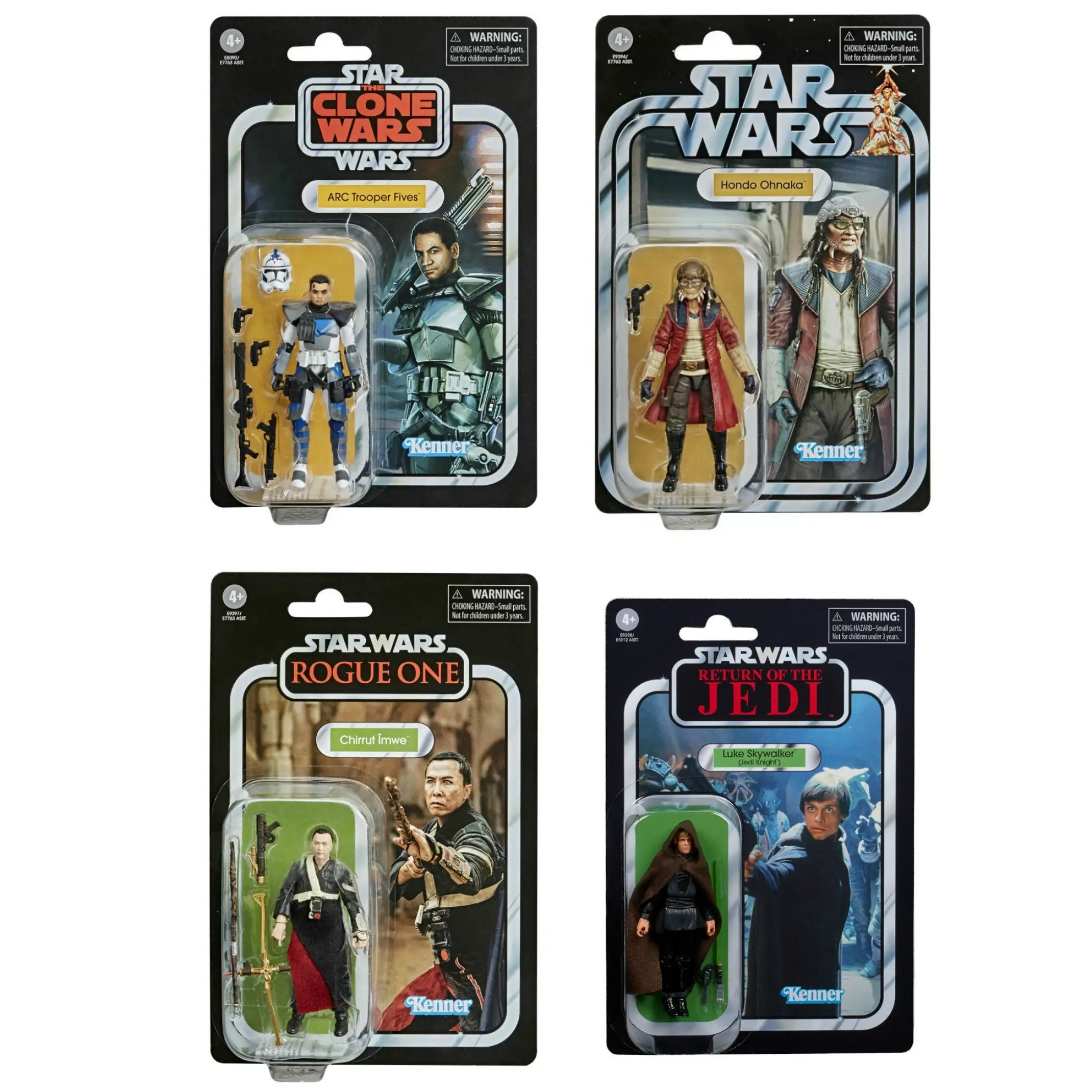 Habro Star Wars Vintage Collection Fives Hondo Chirrut Luke Jedi Knight Set