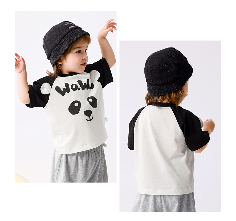 balabala Baby T Shirt Children Top Girl Clothing Boy Short Sleeve 2025 New Spring Summer Sweet Trendy · v8