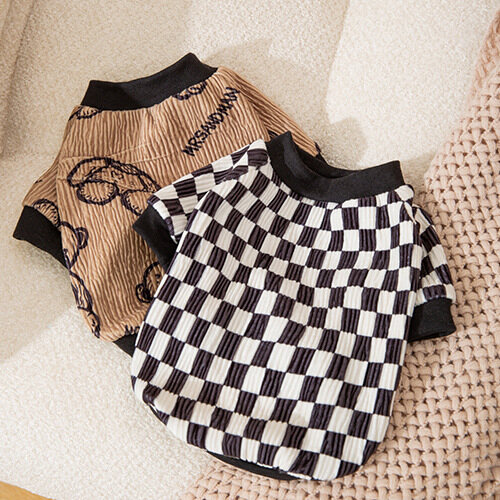 Dy loving quần áo bé trai cho thú cưng áo chó bull pháp thoáng khí áo hoodie corgi nam đẹp trai hình gấu bàn cờ