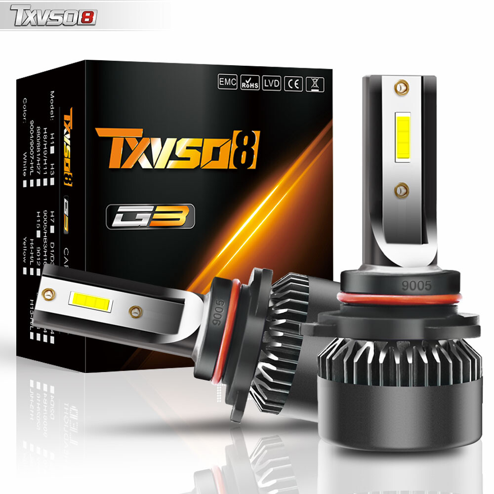 Txvso8 2 chiếc đèn xe hơi h4 led h7 20000lm h1 h8 h11 đèn led atuo cho bóng đèn pha ô tô bóng đèn led hb3 hb4 9005 9006 9012 hir2 120w 12v