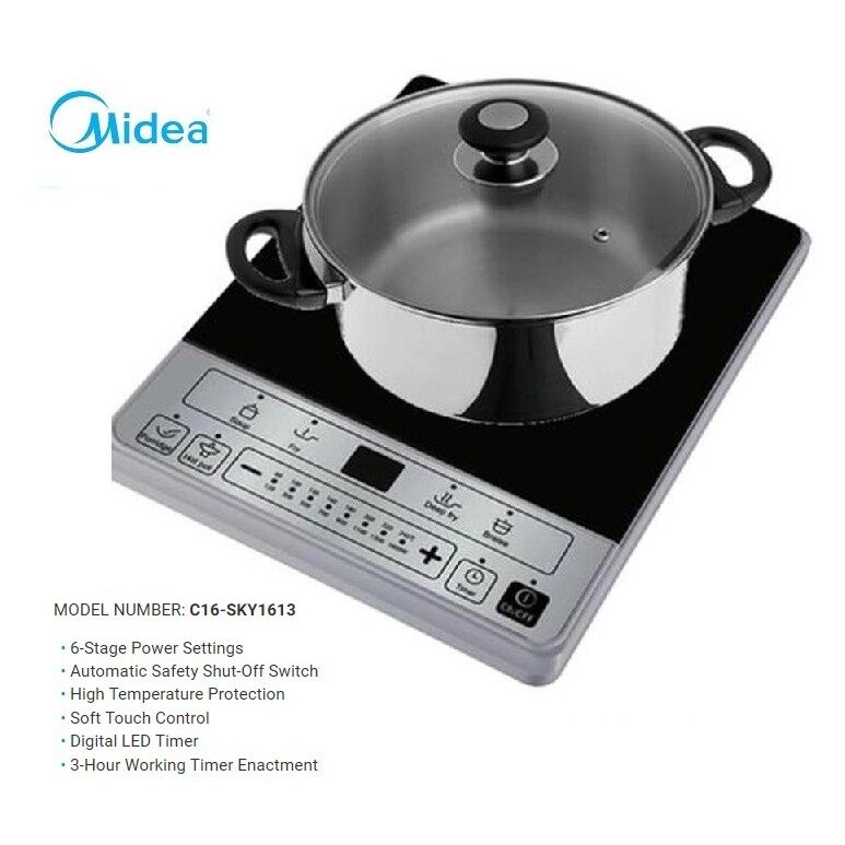 Midea Induction Cooker MDC16SKY1613 Free Cooking Pot Dinor Kempas Jaya