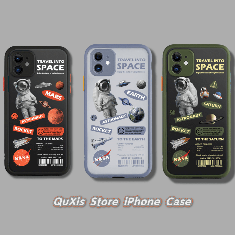 QuXis Luxury Shockproof Space Astronaut Nasa Phone Cases For