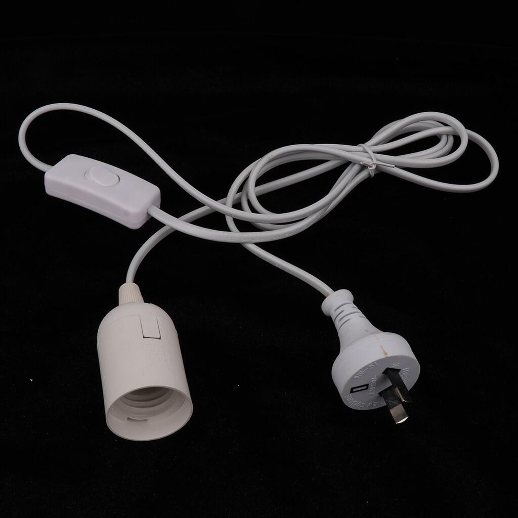 Cable Plug in Pendant Light Fitting with On/Off Switch E27 Lamp Holder AU