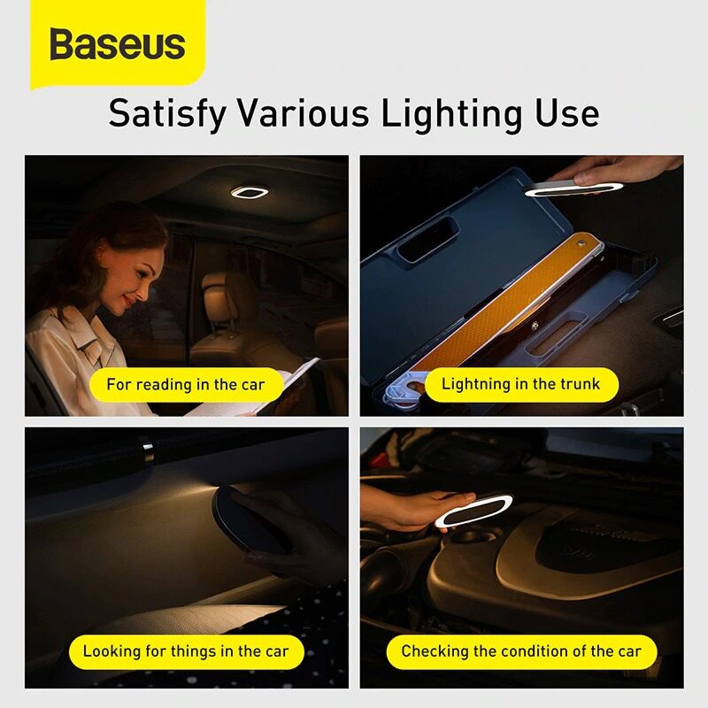 Baseus Magnetic Car Reading Light LED Auto Roof Ceiling Lamp Rechargeable Car Ambient Light: Buy Online at Best Prices in Bangladesh | Daraz.com.bd