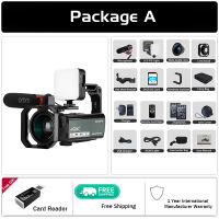Máy quay ORDRO HDR-AX10 4K 30MP 1080P 60fps Zoom kỹ thuật số 30X Tầm nhìn ban đêm IR WiFi Màn hình cảm ứng IPS 35 inch Phát trực tiếp HD Máy ảnh kỹ thuật số Vlog YouTube