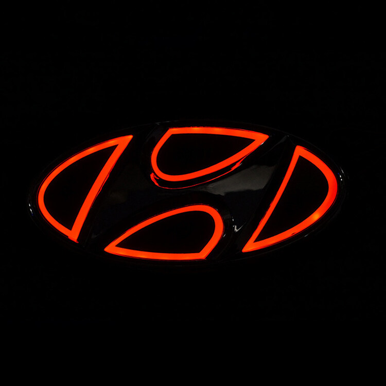 Biểu Tượng Đèn LED Cho Xe Hơi Hyundai Biểu Tượng Huy Hiệu Chrome Phụ Kiện