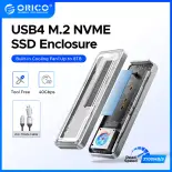 ORICO 40Gbps usb4 M.2 SSD bao vây Loại C 8TB với quạt tản nhiệt pcie4.0 NVMe bao vây nhôm tương thích sét 3/4 cho máy tính xách tay bên ngoài ổ đĩa trạng thái rắn