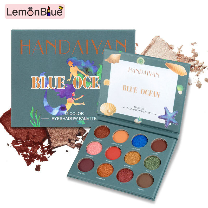 Gambar LemonBlue Diamond Sequin Eyeshadow Palette 12 Colors Pearl Eye Shadow Cosmetic Beauty 12 Colors Pearl Eye Shadow Cosmetic Beauty Makeup Tool Diamond Sequin Eyeshadow Palette