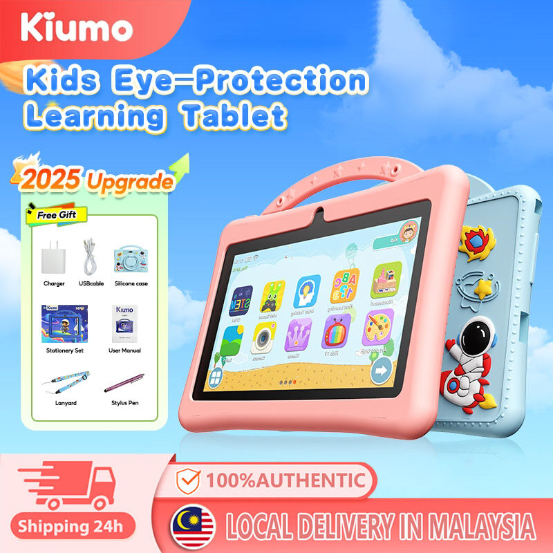 【2 year warranty】 Children's tablet WIFI dual camera education tablet 4+128GB 7-inch Android tablet learning tablet Harga 229 Ringgit*Penghantaran Percuma