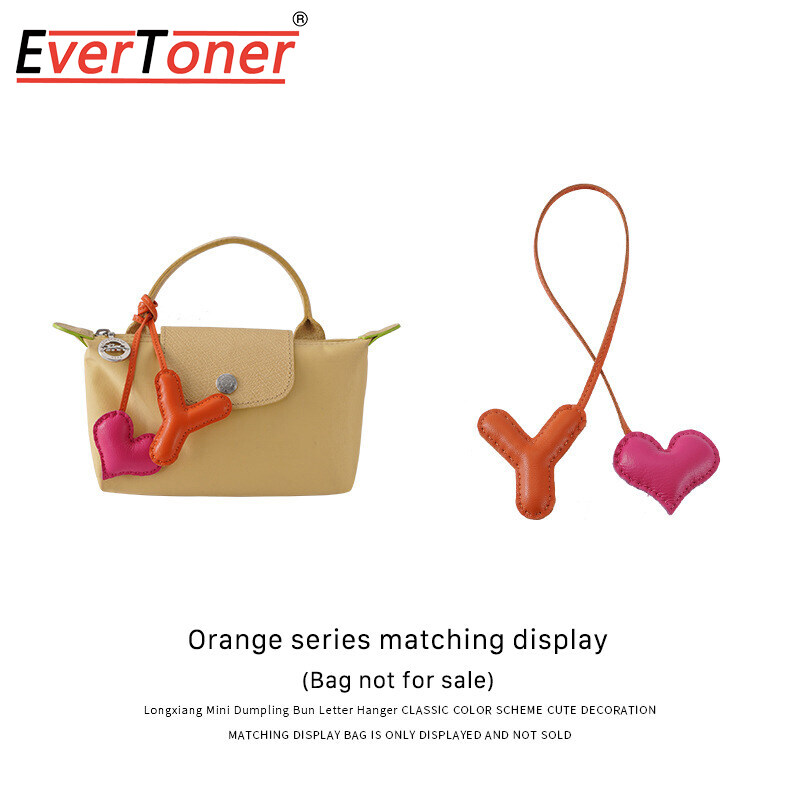 Evertoner móc khóa túi cho Longchamp Charm gắn túi da cừu thư mặt trang sức chủ đề Tình Yêu xe cao c