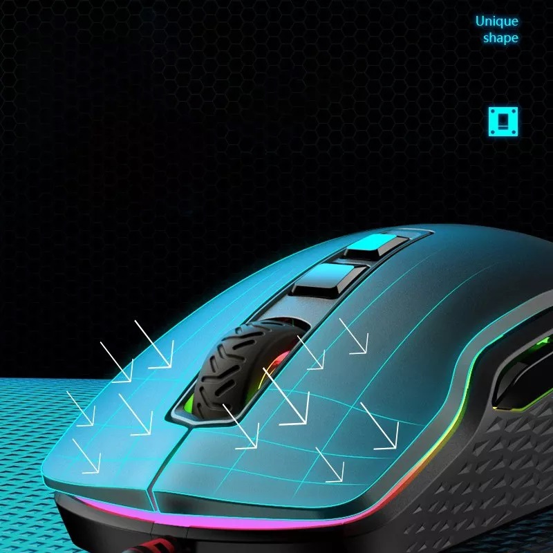 Monster Airmars KMH5 RGB Professional USB Wired Gaming Mouse with ...