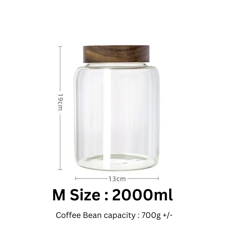 Tarro de cristal con tapa de madera hermético para alimentos_voghion.com