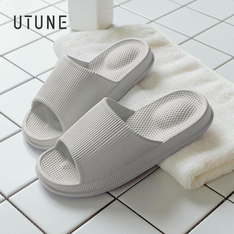 UTUNE Chống Mùi Nhà Tắm Trượt Mềm Chống Trơn Trượt Dép Đi Trong Nhà Dành Cho Nữ Đèn Tắm Giày Dép Đi