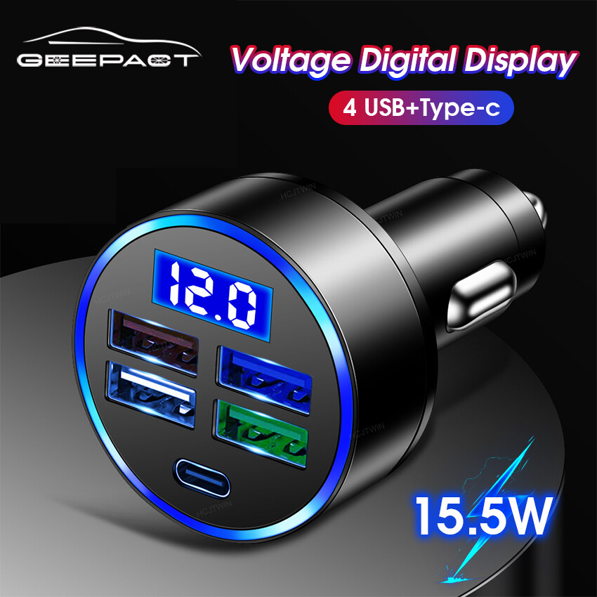 Geepact Bộ Sạc Nhanh Xe Hơi USB 3.0 2.1 Sạc Nhanh 35W Cho Xiaomi Huawei Samsung Bộ Chuyển Đổi Sạc Nhanh Giao Điện Siêu Sạc Hỗ Trợ Xe Hơi 12V 24V
