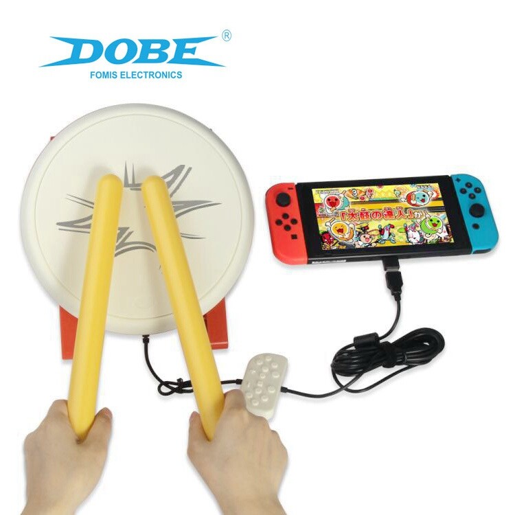 Dobe tns-1867 trống taiko 4 trong 1 cho trống master bộ chuyển đổi nintendo/switch oled/switch lite bảng điều khiển trò chơi bộ 4 cái với trống taiko + dùi trống + bộ điều khiển + cáp usb trống ns the drum master phụ kiện chơi game mới chuyển đổi trò chơi
