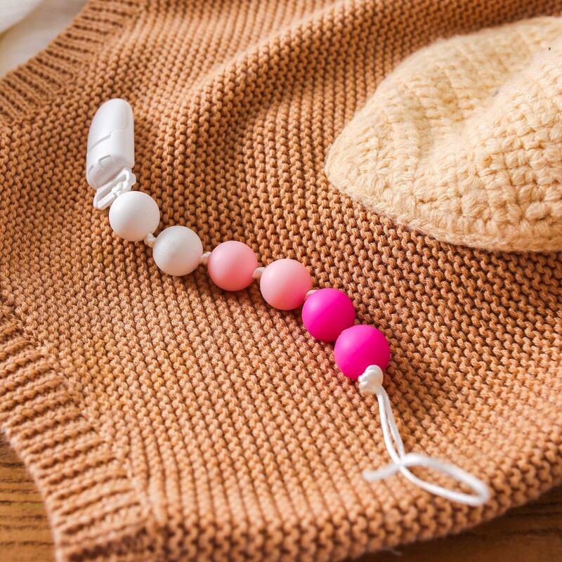 Gỗ Sồi núm vú giả cho bé dây gặm nướu núm vú núm vú màu kẹo bằng silicon Crochet dùng cho thực phẩm