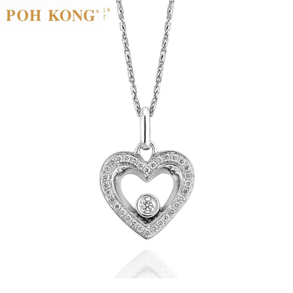 poh kong white gold necklace