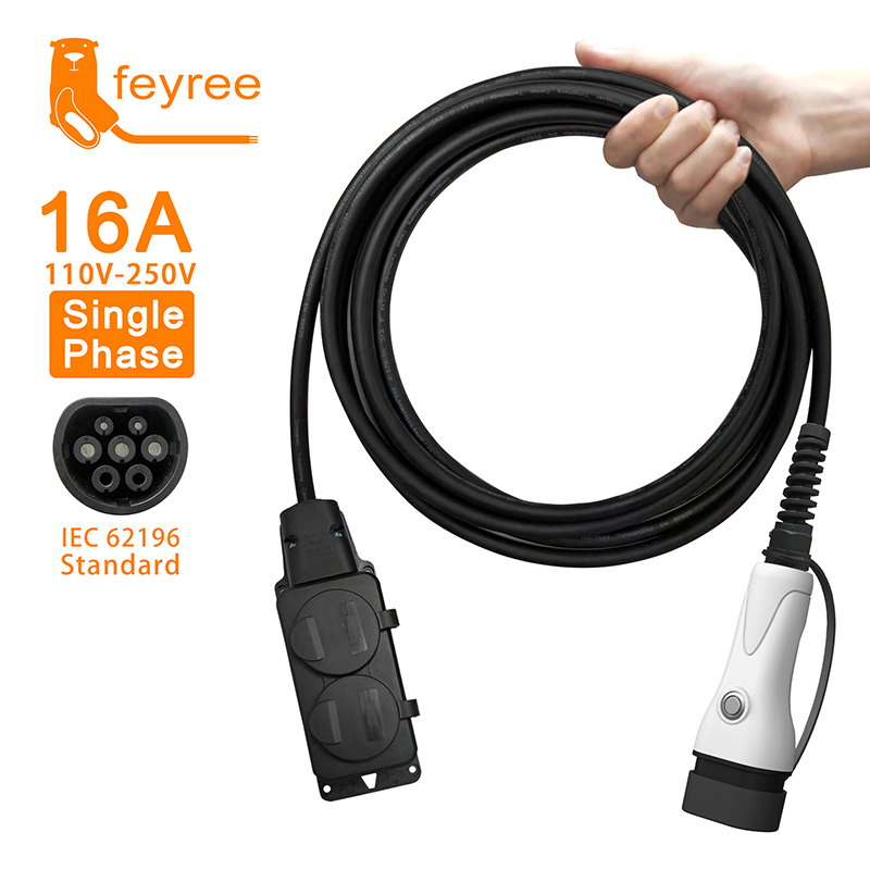 feyree V2L Cable Electric Car Side Discharge Plug EV Charger Type2 16A with EU Socket Outdoor Power Station( Upgraded Version) ราคา 2,949 บาท*ส่งฟรี