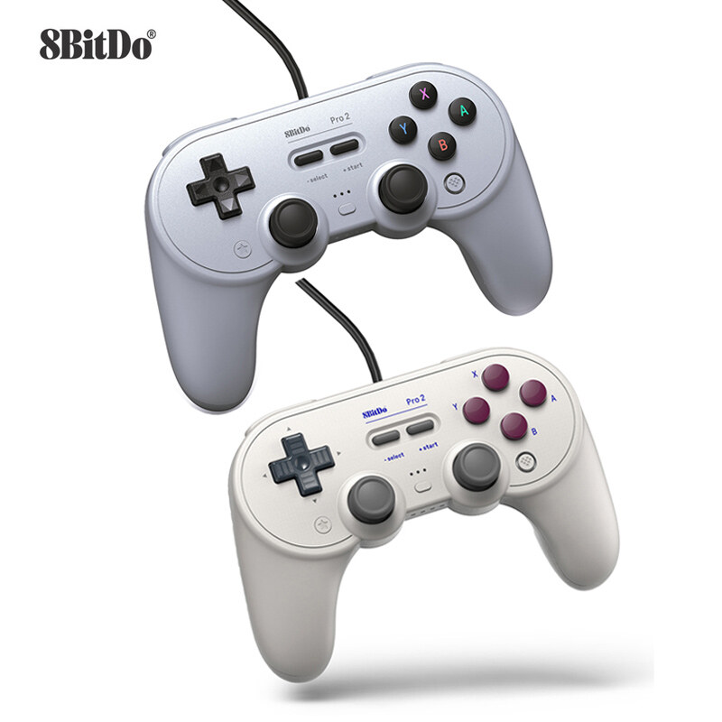 Bộ điều khiển có dây usb 8bitdo pro 2 với cần điều khiển tay cầm chơi game cơ cho nintendo switch oled / switch lite windows 10 pc android raspberry pi tay cầm chơi game tay cầm rung cảm giác somatosensory 6 trục