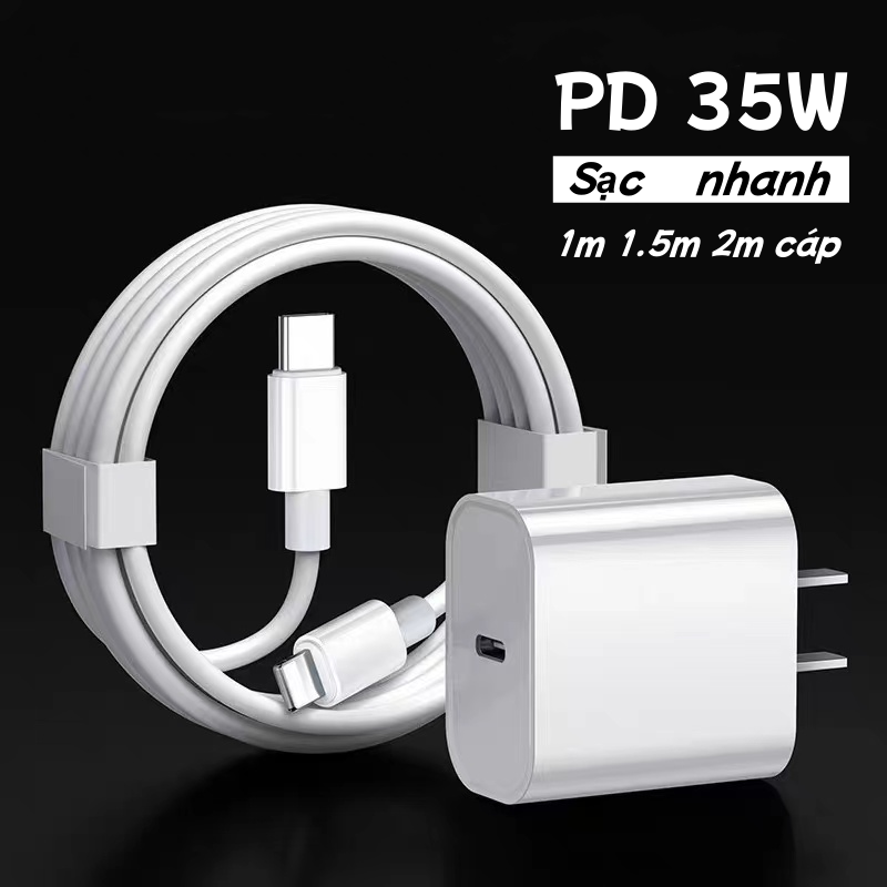 35W sạc nhanh PD cho iPhone 5, 6, 7, 8, x, XS, XR, 11, 12, 13, 14Promax collocation1m 1.5m 2m cáp dữ liệu